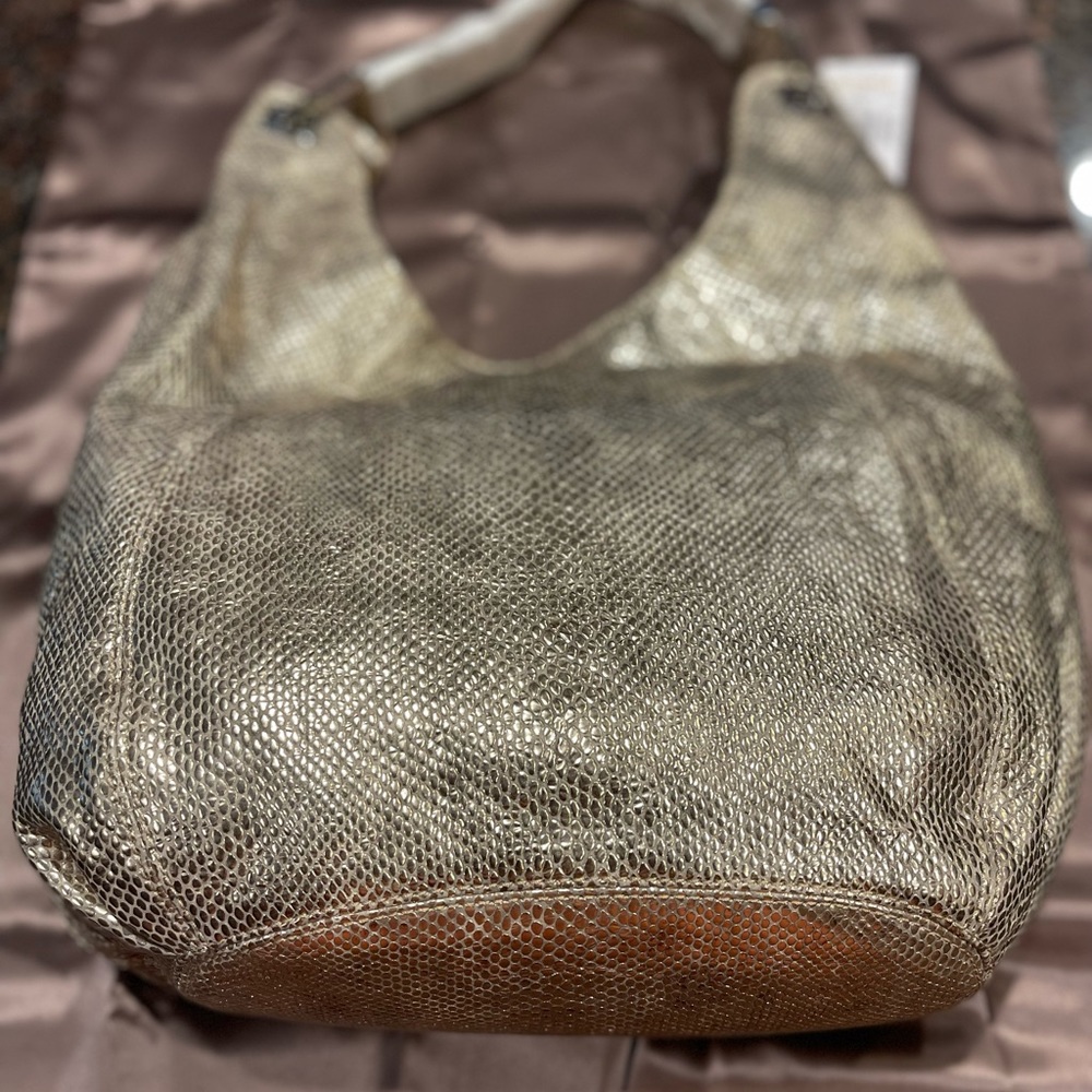 NWT MICHAEL Michael Kors Carey Large Shoulder Bag, Bronze